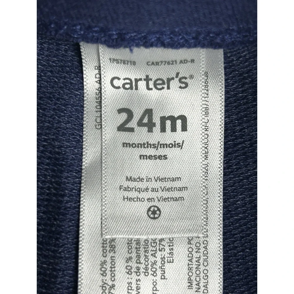Carter's Boy‎ Drawstring Joggers Sz 24 Months Blue NWT
